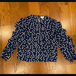 MAISON JULES BIRDIE BLOUSE SZ S